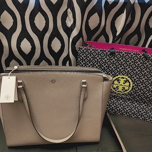 COPY - Grey Tory Burch Emerson Tote